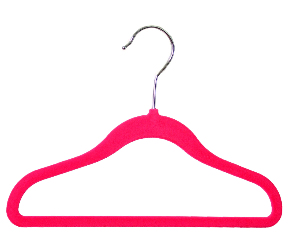 russel_rutschfeste_kinderbuegel_pink Rutschfeste, platzsparende Kinder-Kleiderbügel, 30cm (Fuchsia Pink) - 50er Pack