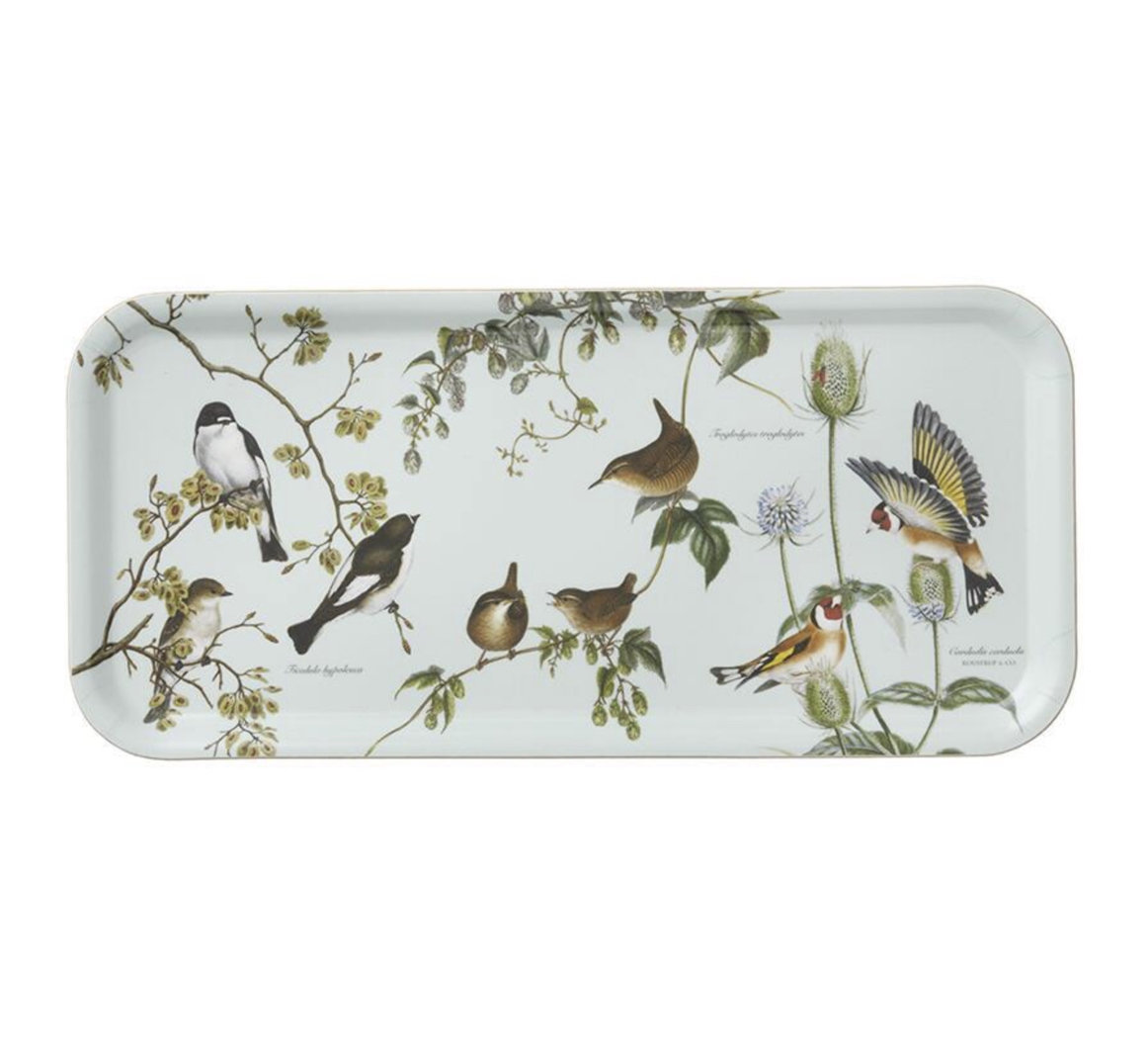 Koustrup & Co GARDEN BIRDS TRAY Tablett, rechteckig (32 x 15 cm)