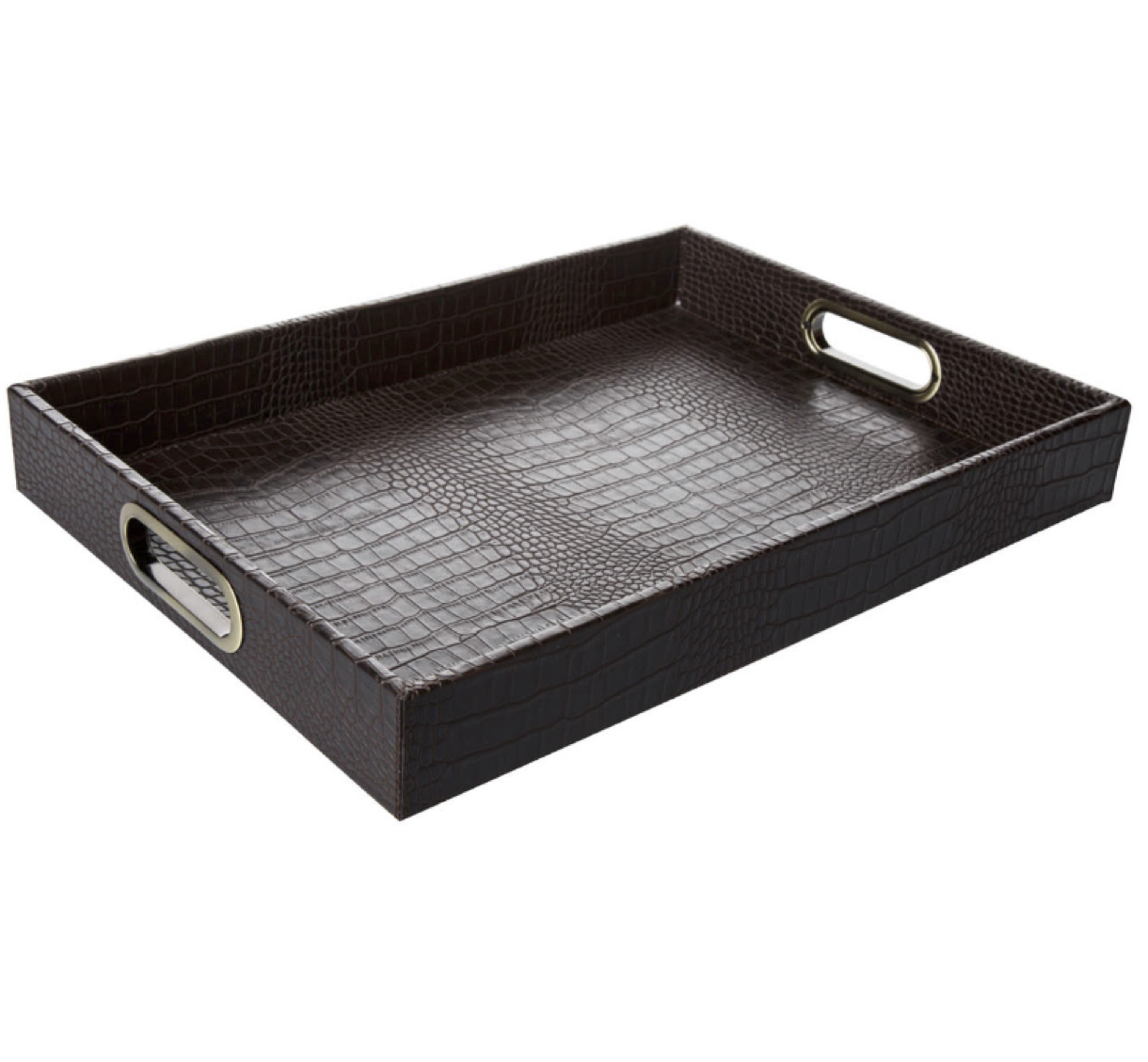Python_Tablett_dunkelbraun Signature Home Collection Tablett dunkelbraun