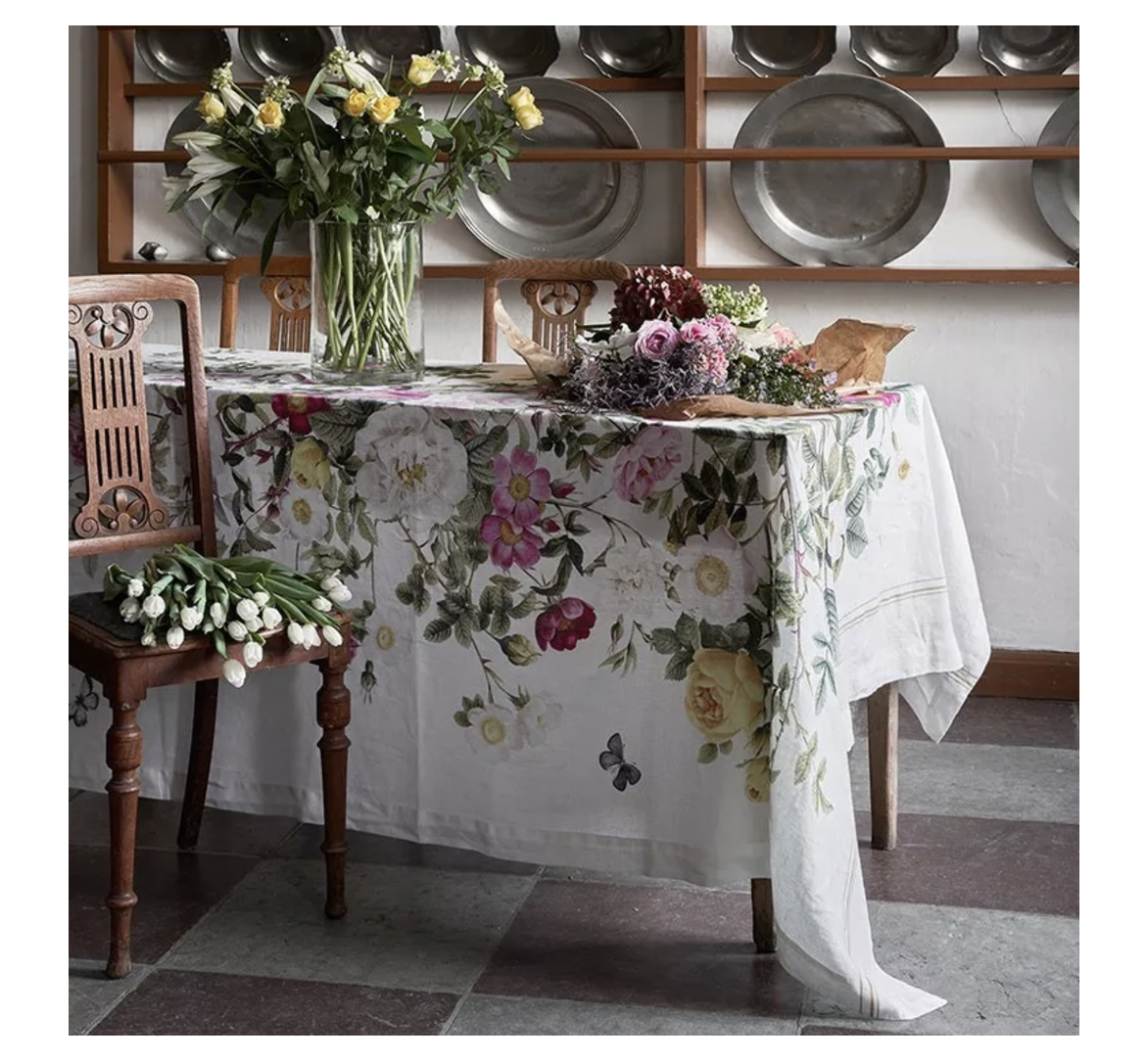 Rose_Flower_Garden_Tischdecke_XL_KoustrupCo2977oiqPvsUDSw Koustrup & Co ROSE FLOWER GARDEN LINEN TABLECLOTH Tischdecke, Leinen (350 x 145 cm)