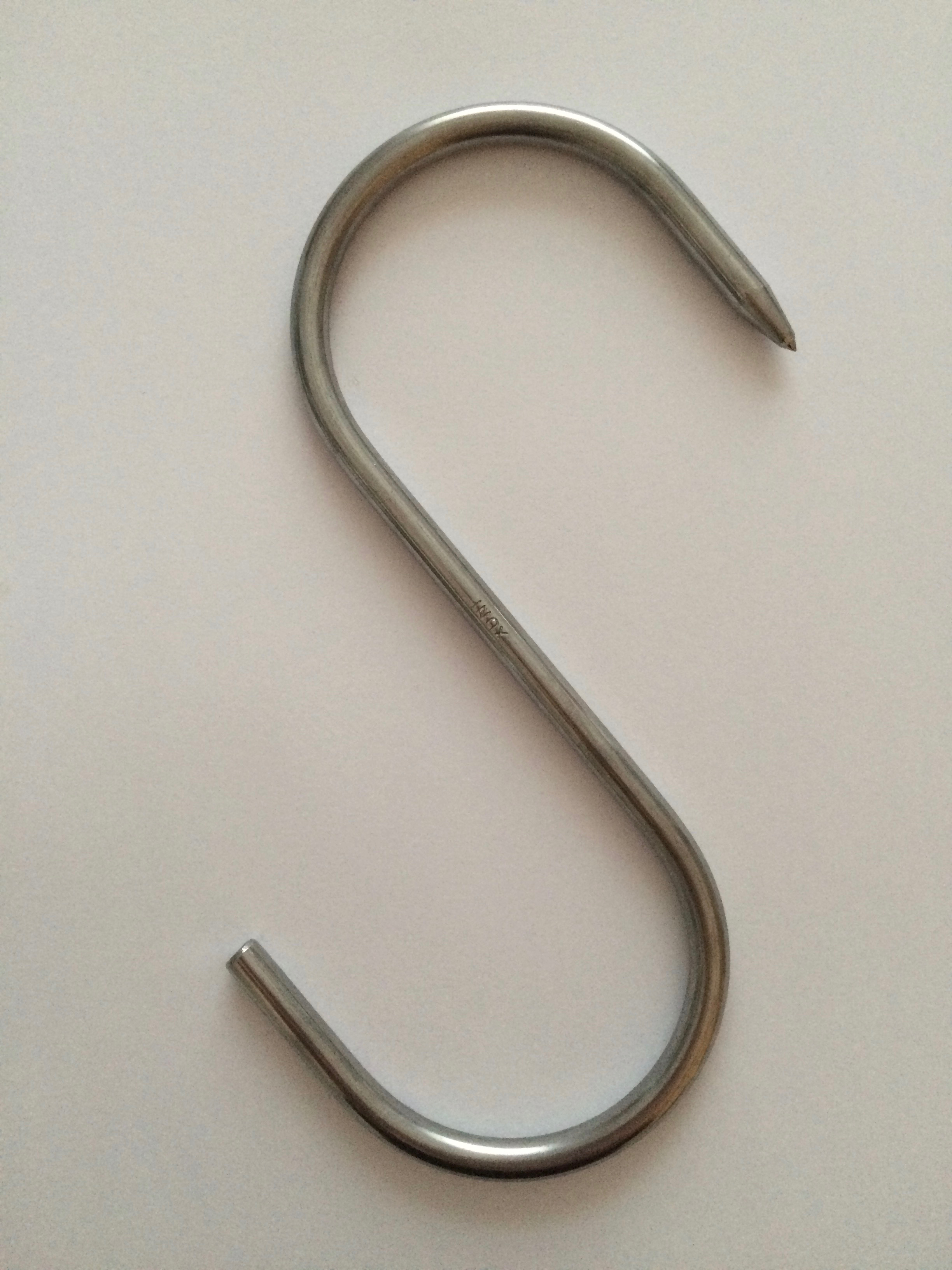 S_Haken_Fleischerhaken_160 INOX S-Haken 160/6mm 10er Pack