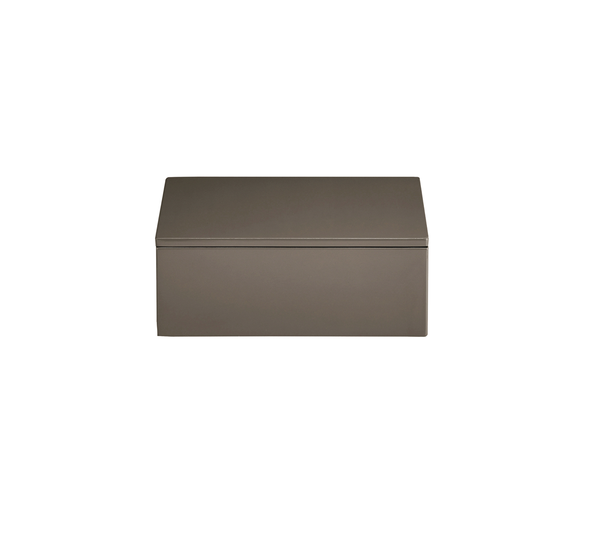 Warm_Grey_Lux_Box_Deckel_19_19_7_070746_mojoo mojoo LUX BOX WITH LID Lackbox mit Deckel, warm grey/taupe 19 x 19 x 7 cm