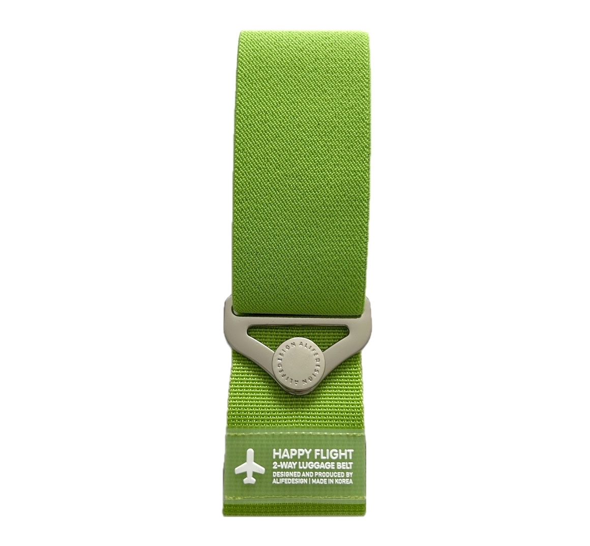 Luggage_Belt_2-Way_Happy-Flight_green_Alife_Design Alife Design HAPPY FLIGHT 2-WAY LUGGAGE BELT Koffergürtel, grün