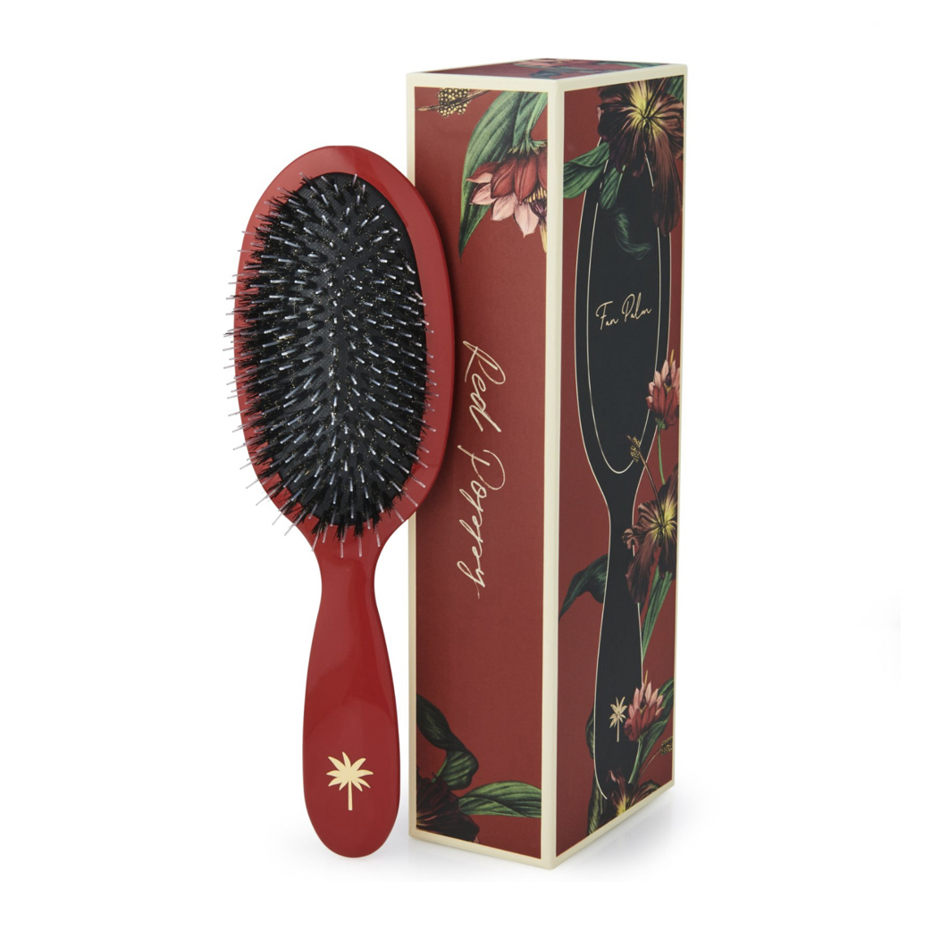 Red_Poppy_Hair_Brush_Medium_Fan_Palm Fan Palm RED POPPY MEDIUM HAIR BRUSH Haarbürste (Medium)