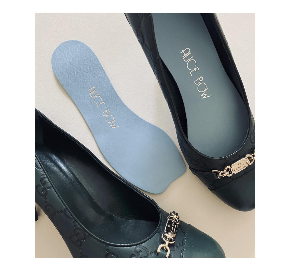 ALICE BOW HIGH HEEL INSOLES BOW BLUE Einlagen für Pumps