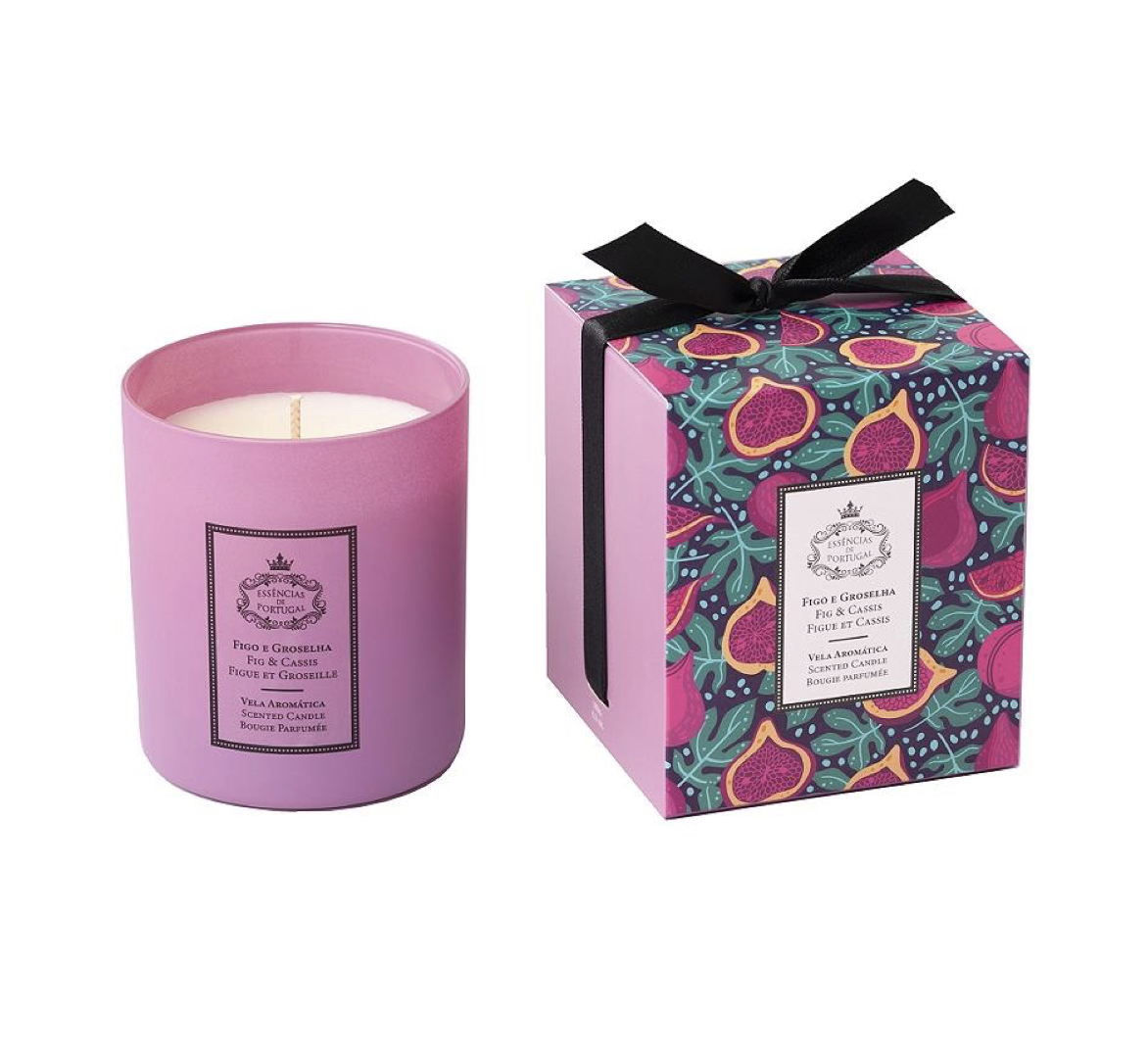 Fig_Cassis_Scented_Candle_Duftkerze_Essencias_Portugal Essências de Portugal FIG & CASSIS SCENTED CANDLE Duftkerze im Glas 100% veganes Wachs