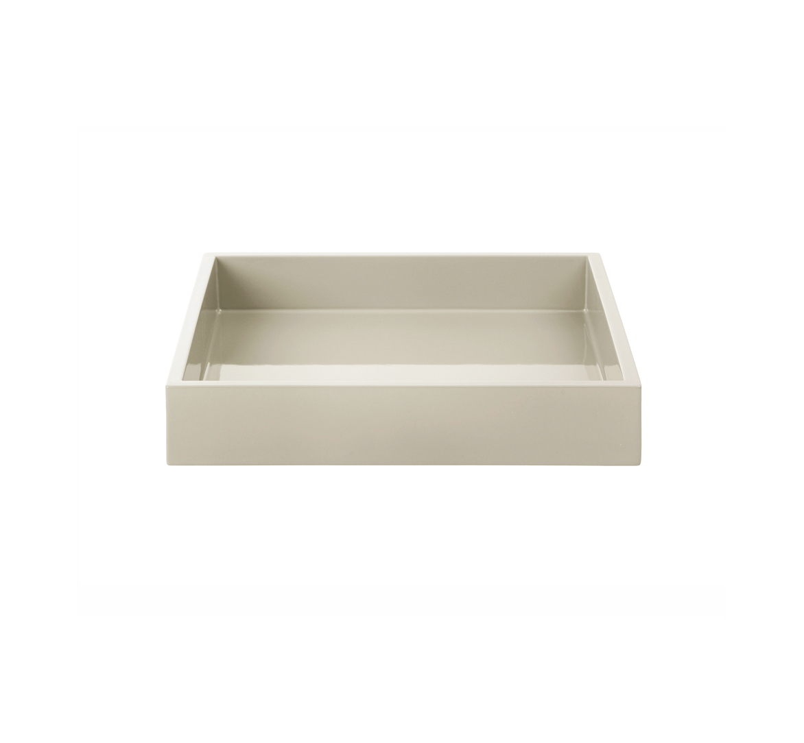 mojoo LUX SMALL TRAY Lacktablett, latte rechteckig 19 x 19 x 3,5 cm