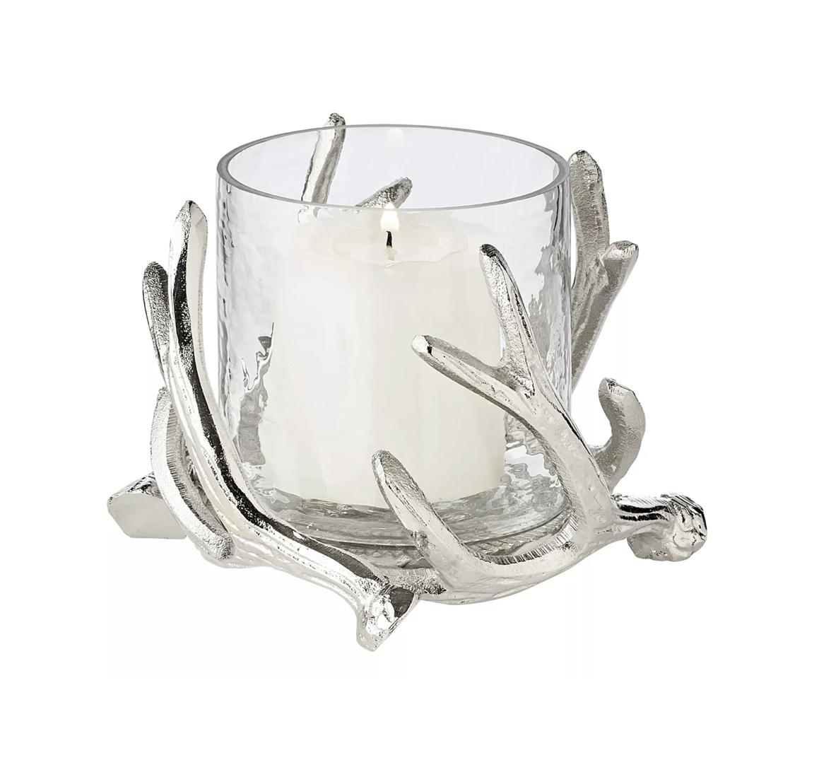 Kingston_Windlicht_silber_10_cm_Edzard Edzard KINGSTON WIND LIGHT Windlicht, silberfarben Höhe 10 cm