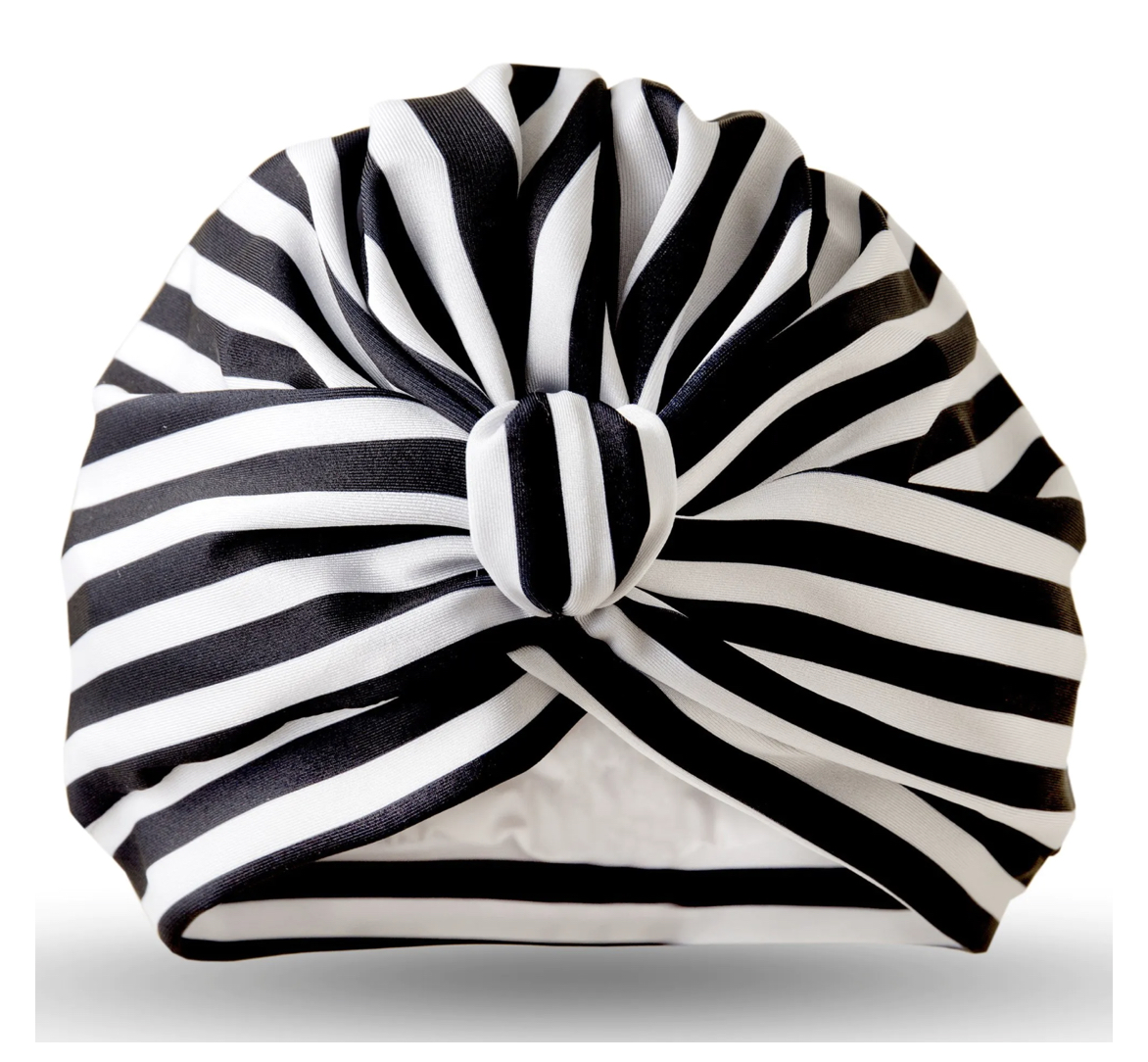 Stripey_Black_Shower_Turban_Dilly_Daydream Dilly Daydream STRIPEY BLACK SHOWER TURBAN Duschturban