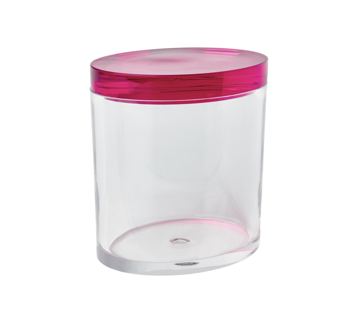 75936_Custody_Ovale_Box_Deckel_pink Gift Company CUSTODY ovale Acryl-Box mit pinkem Deckel