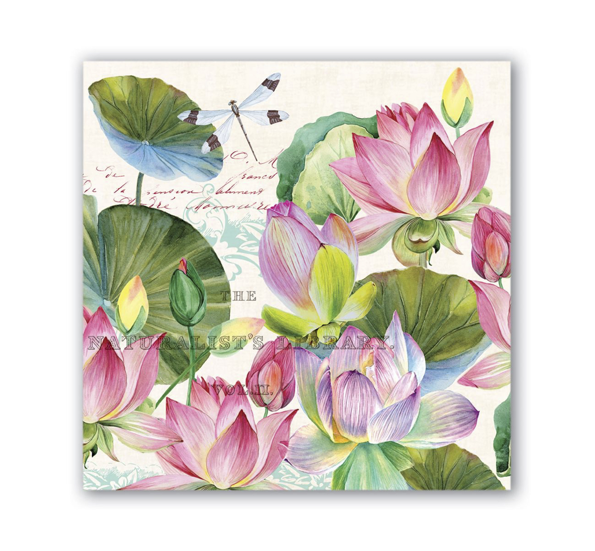 NAPL323_Water_Lilies_Servietten Michel Design Works WATER LILIES LUNCHEON NAPKINS Servietten