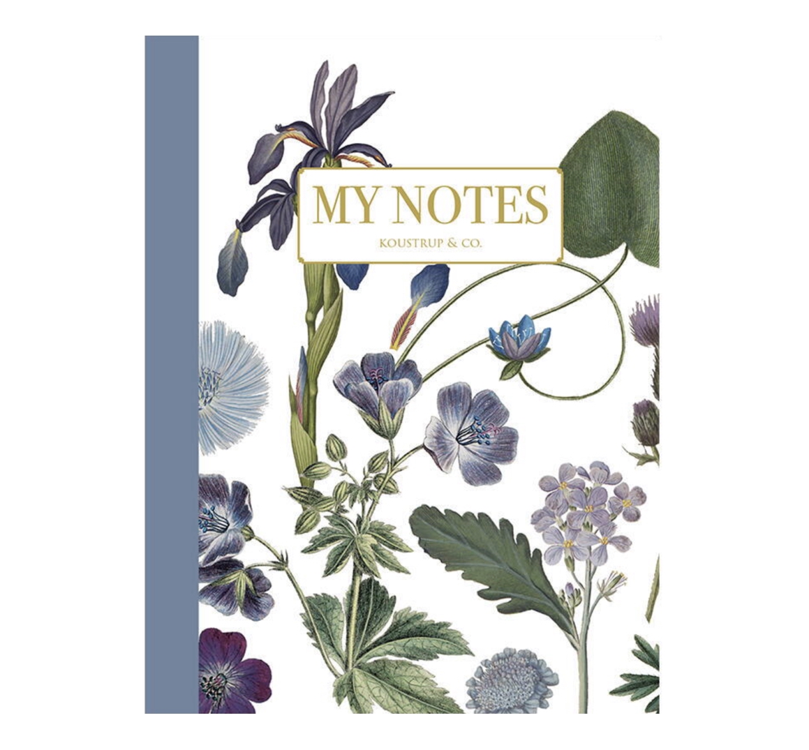 Blue_Floral_Notebook_Notizbuch_KoustrupCo Koustrup & Co BLUE FLORAL NOTEBOOK Notizbuch