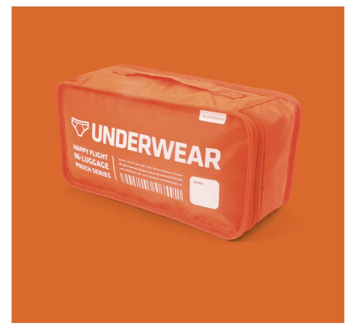 Alife Design UNDERWEAR IN-LUGGAGE POUCH Beutel für Dessous Unterwäsche orange