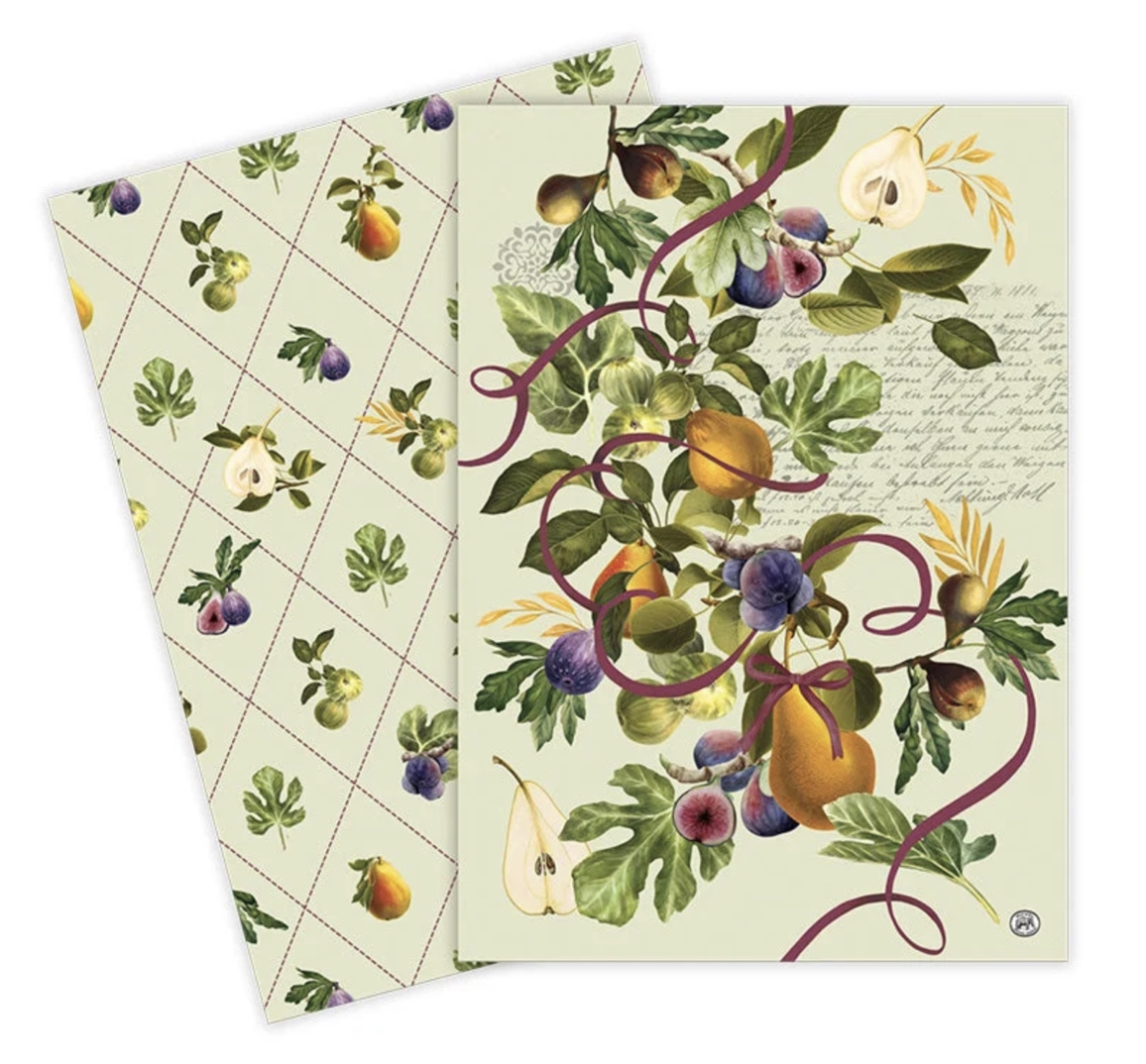 Michel Design Works FIG & PEAR KITCHEN TOWEL (Pack of 2) Baumwoll-Geschirrtuch (2er Pack)