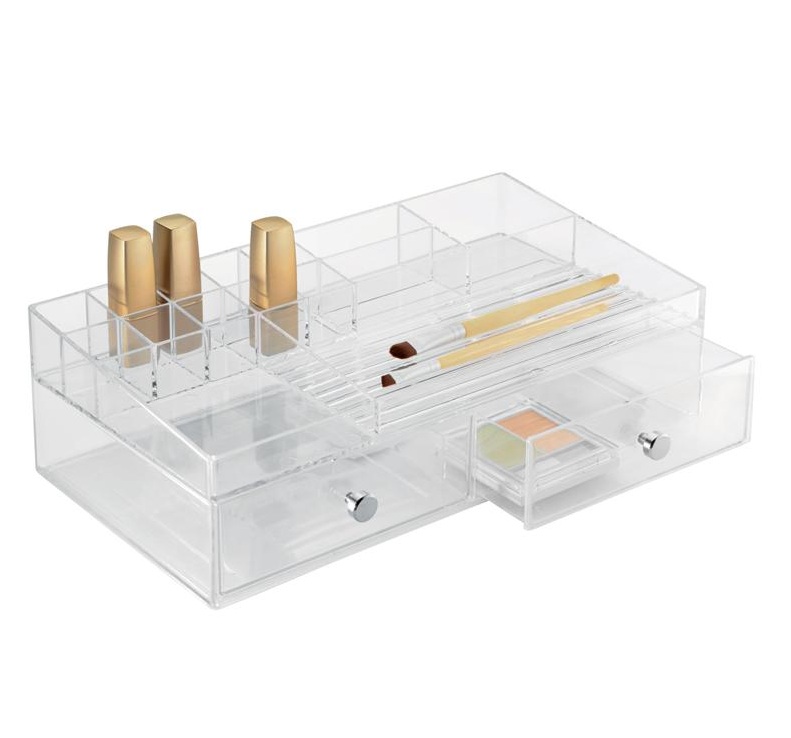 clarity_kosmetik_schublade_2_interdesign1 InterDesign CLARITY Kosmetik-Organizer breit 2 Schubladen durchsichtig 37460EU