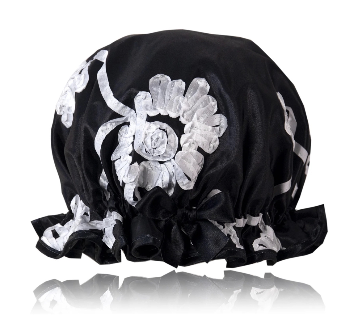 White_Ribbons_Duschhaube_Dilly_Daydream Dilly Daydream WHITE RIBBONS SHOWER CAP Duschhaube Duschkappe