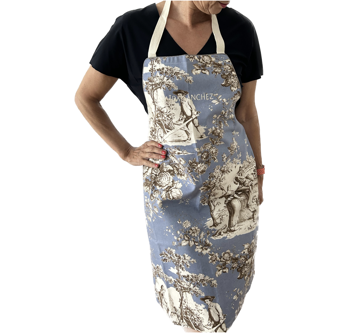 Aida_Sanchez_Apron_blue Aida Sanchez Home Collection JOILE DE JOUY APRON Schürze Denim Blue Jeansblau