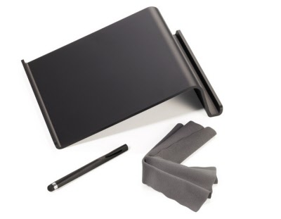 anywhere_troika_tas03-bk_1 Troika ANYWHERE Tabletständer, inkl. Stylus & Reinigungstuch (Schwarz)