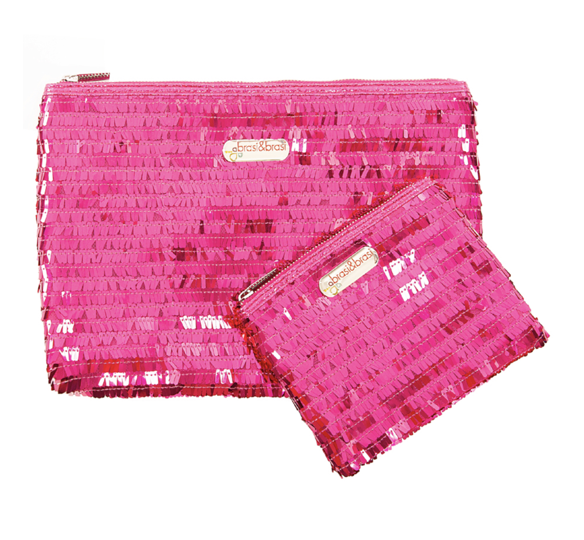 BrasiBrasi_Kultur_Pailette_long_pink brasi brasi KULTUR PAILLETTE LONG Kulturbeutel Innentasche Clutch pink
