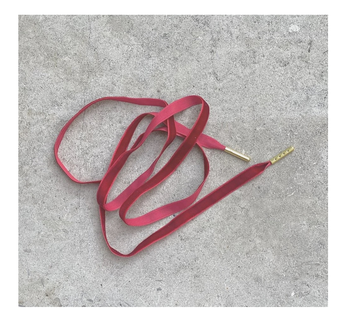 Shoe_Lace_Velvet_Red_Velvet_Alice_Bow Alice Bow VELVET SHOELACES, Samt-Schnürsenkel, Paar Red Velvet