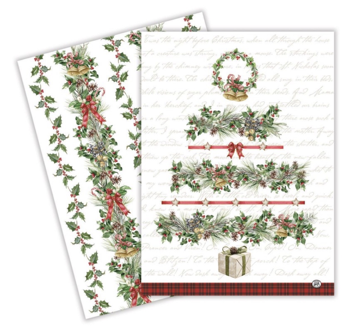 Michel Design Works HOLIDAY GARLAND KITCHEN TOWEL (Pack of 2) Baumwoll-Geschirrtuch (2er Pack) Michel Design Works HOLIDAY GARLAND KITCHEN TOWEL (Pack of 2) Baumwoll-Geschirrtuch (2er Pack)