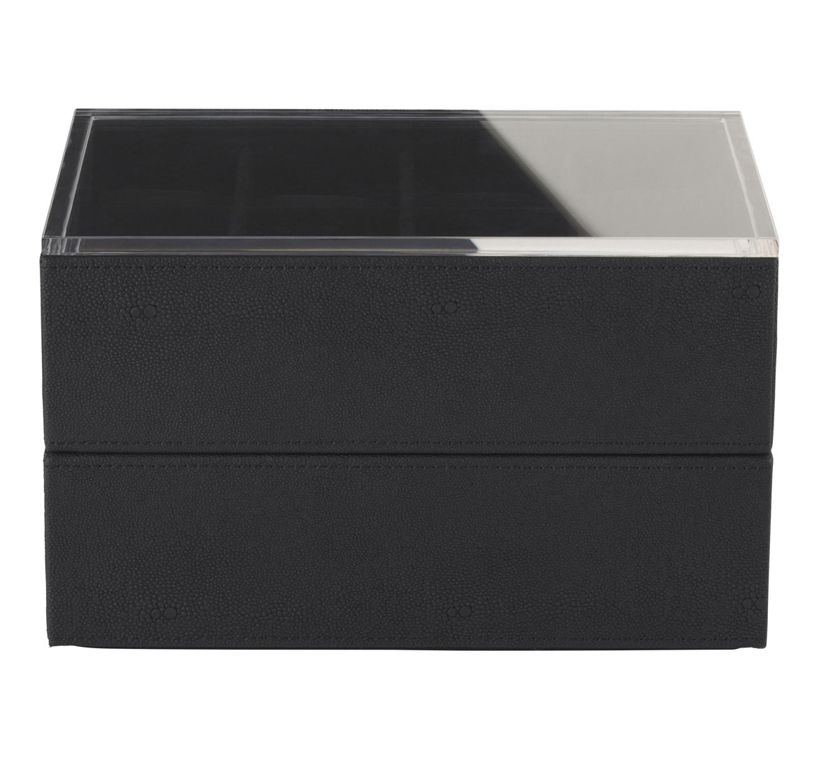 Black_Sting_Watch_Box_080075_mojoo mojoo STING WATCH BOX Uhrenkasten 25 x 18,5 x 15 cm black schwarz