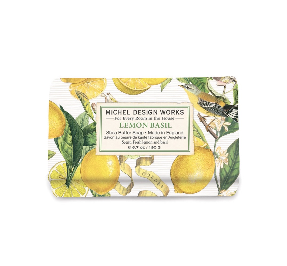 SOAW008_Lemon_Basil_Badeseife_Medium_MDW Michel Design Works LEMON BASIL HAND SOAP Medium Badeseife Handseife 190g