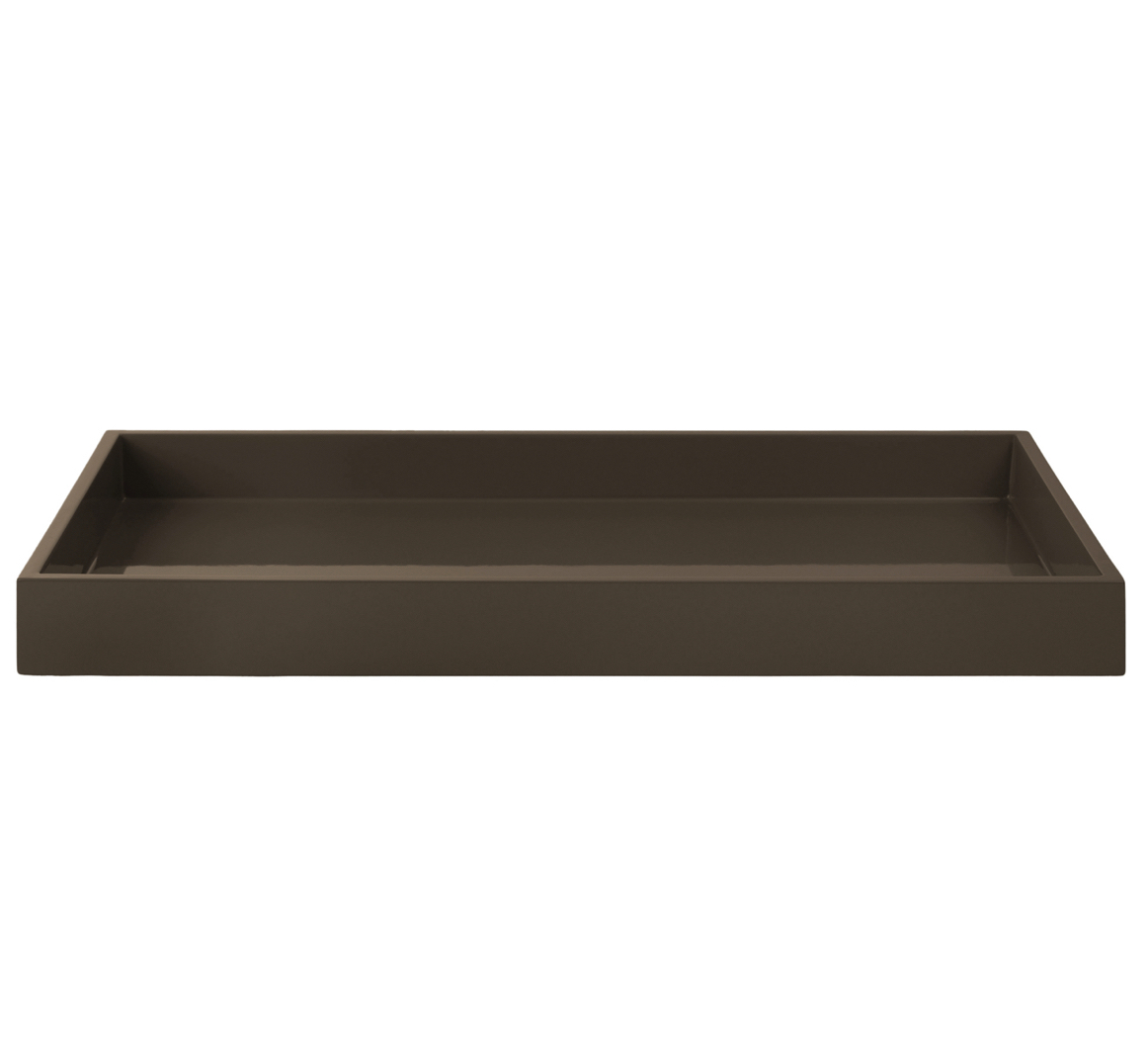 Dark_Chocolate_Lux_Tablett_38_19_070175_mojoo mojoo LUX MEDIUM TRAY Lacktablett, dark chocolate rechteckig 38 x 19 x 3,5 cm