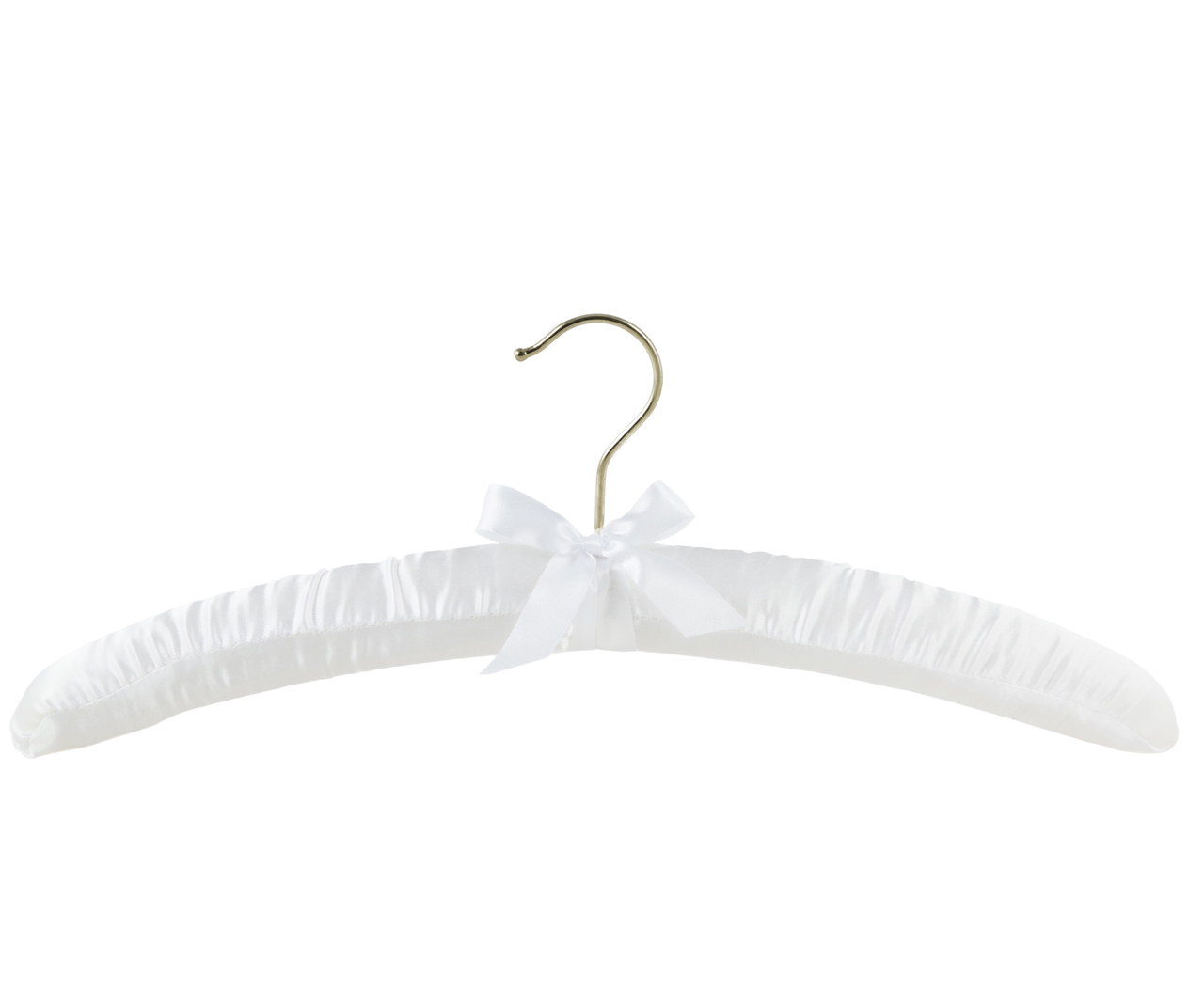 satin_buegel_gepolstert_41cm_weiss PADDED CLOTHES HANGERS Satin-Kleiderbügel, 41cm (Multi-Pack, weiss, gepolstert)