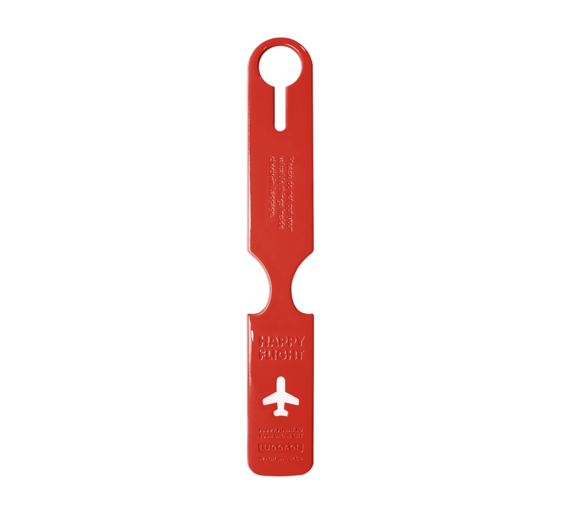 Luggage_Tag_Petit_Happy-Flight_red_Alife_Design Alife Design HAPPY FLIGHT  PETIT LUGGAGE TAG Gepäckanhänger rot