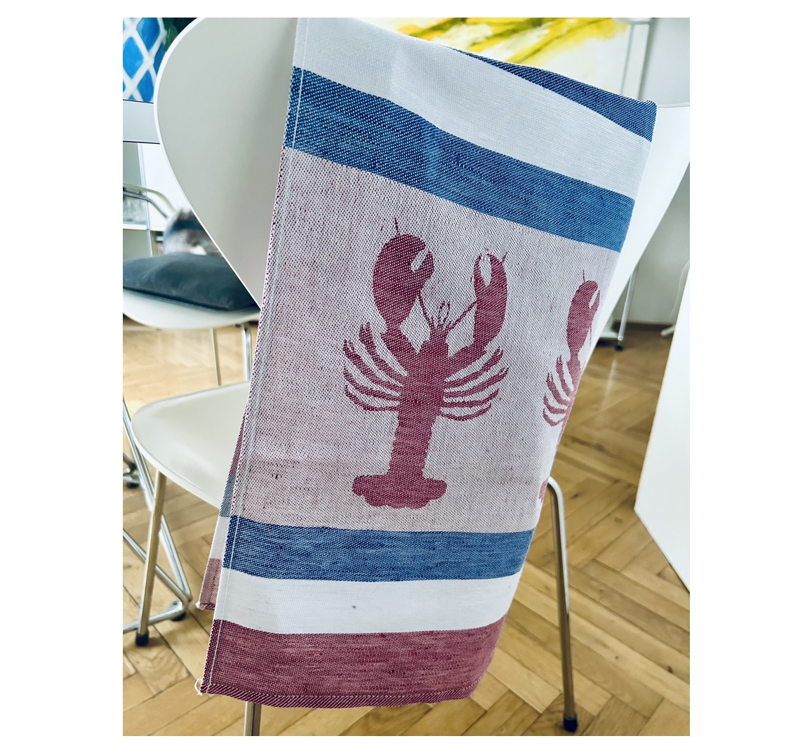 Evelyn Kahle/Kracht LOBSTER KITCHEN TOWEL Leinen- & Baumwoll-Geschirrtuch (rot)