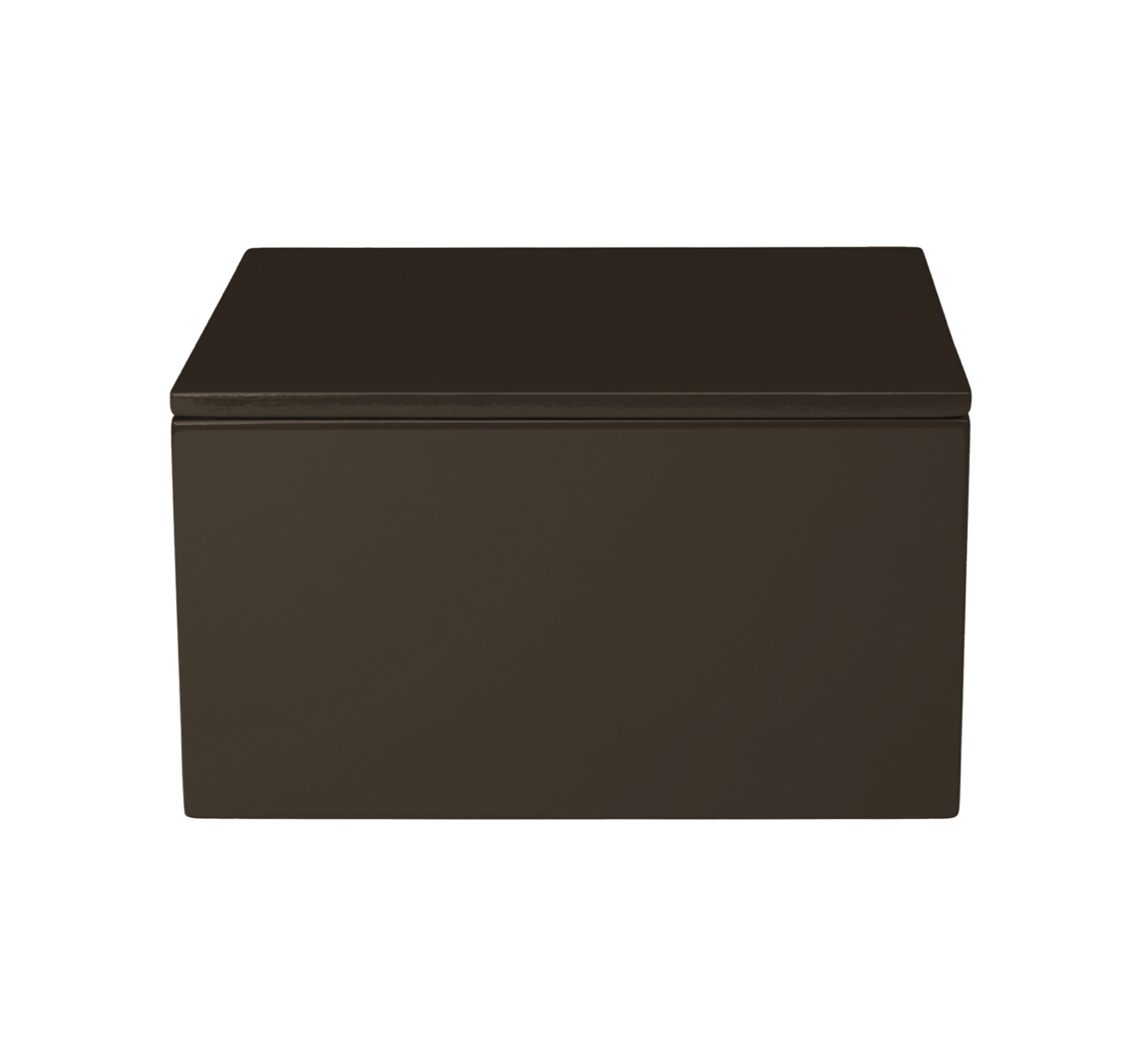 Dark_Chocolate_Lux_Box_Deckel_19_19_10-5_70740_mojoo mojoo LUX BOX WITH LID Lackbox mit Deckel, dark chocolate 19 x 19 x 10,5 cm