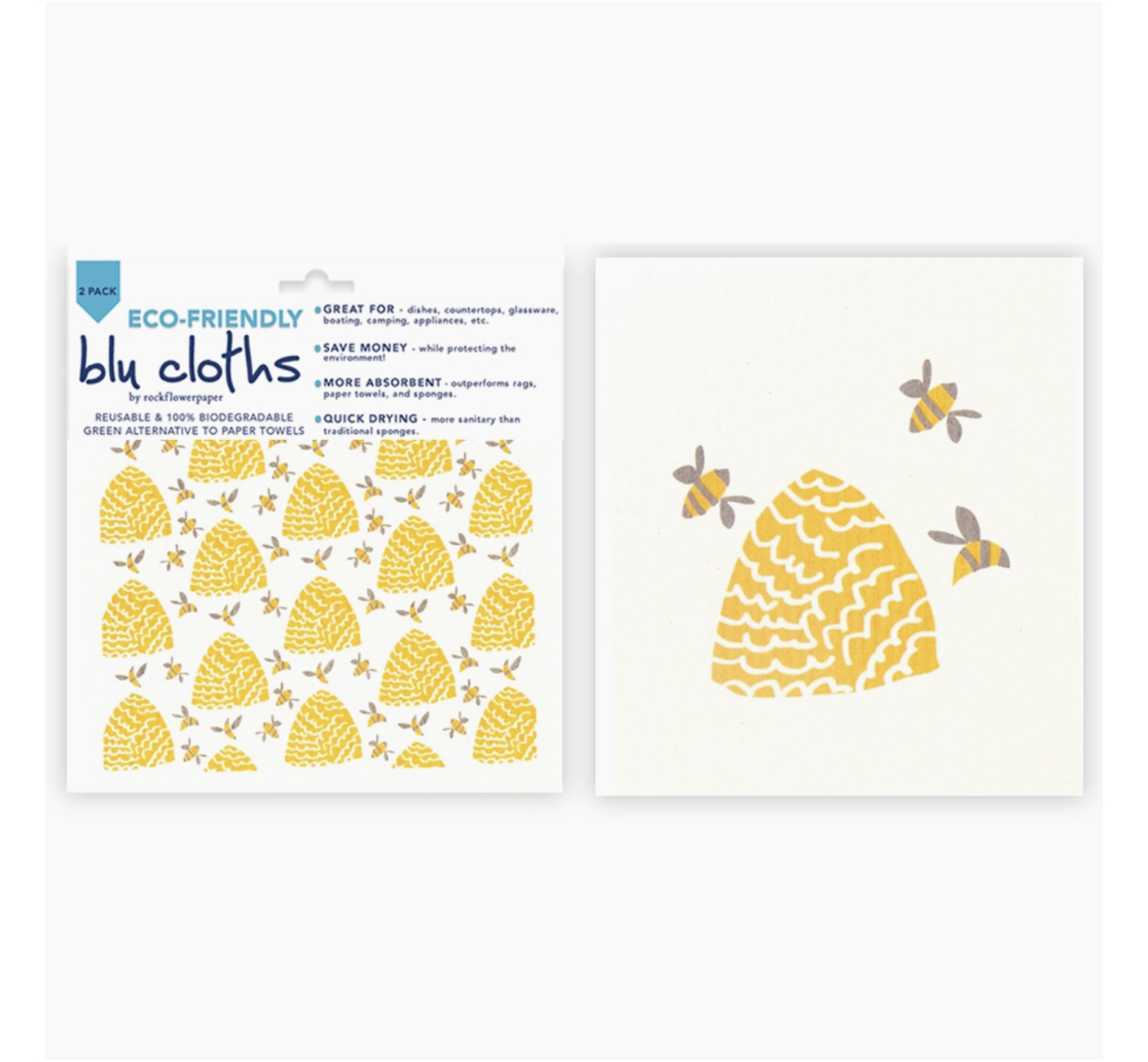 Beehive_Blu_Cloth_RFP rockflowerpaper BLU-CLOTHS BEEHIVE Küchenschwämme, 2er Pack