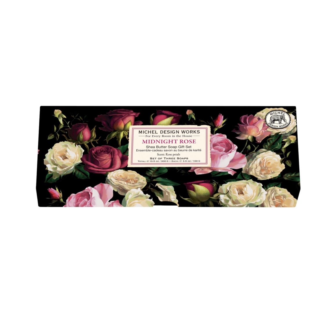 Michel Design Works MIDNIGHT ROSE SOAP GIFT SET Handseifen im Geschenkset (3 Seifen, je 100g)