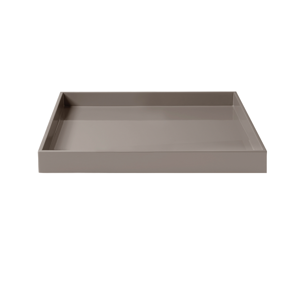 Warm_Grey_Lux_Tablett_30_30_070126_mojoo mojoo LUX SQUARE TRAY Lacktablett, warm grey quadratisch 30 x 30 x 3,5 cm