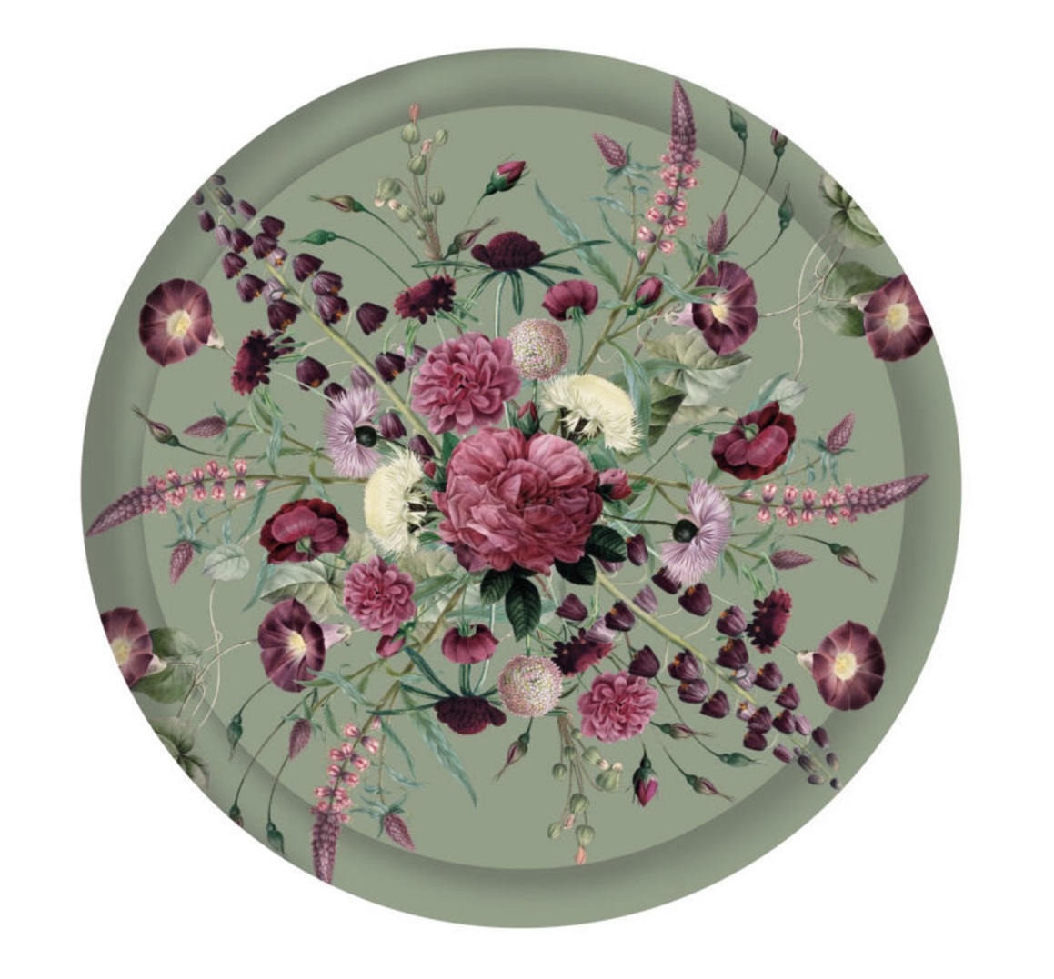 Blossom_Garden_Round_Tray_KoustrupCo1 Koustrup & Co BLOSSOM GARDEN ROUND SERVING TRAY Serviertablett, rund Ø 38 cm