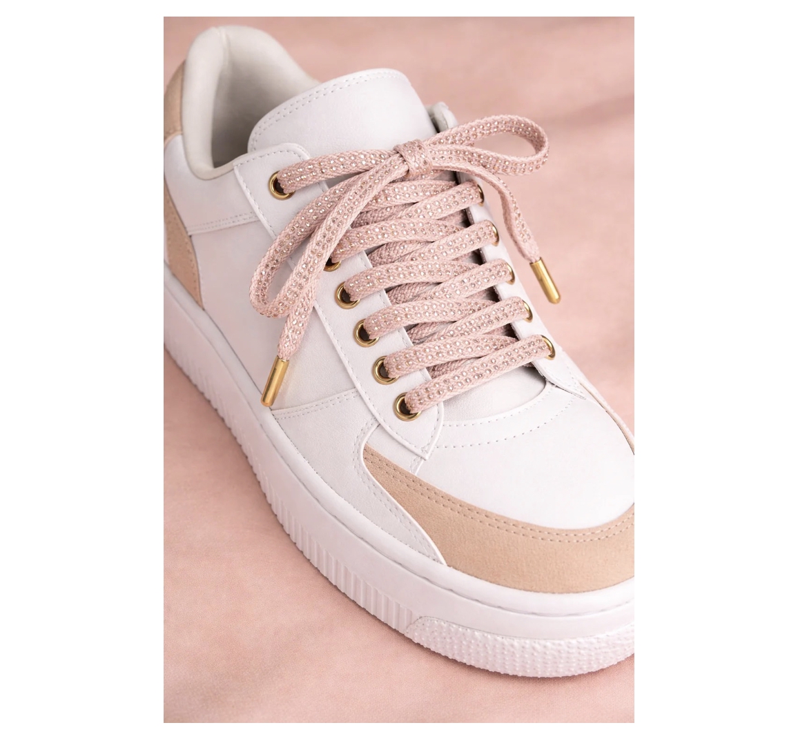 froufrouz RHINESTONE SHOELACES, Strass-Schnürsenkel, Paar (Rosé)
