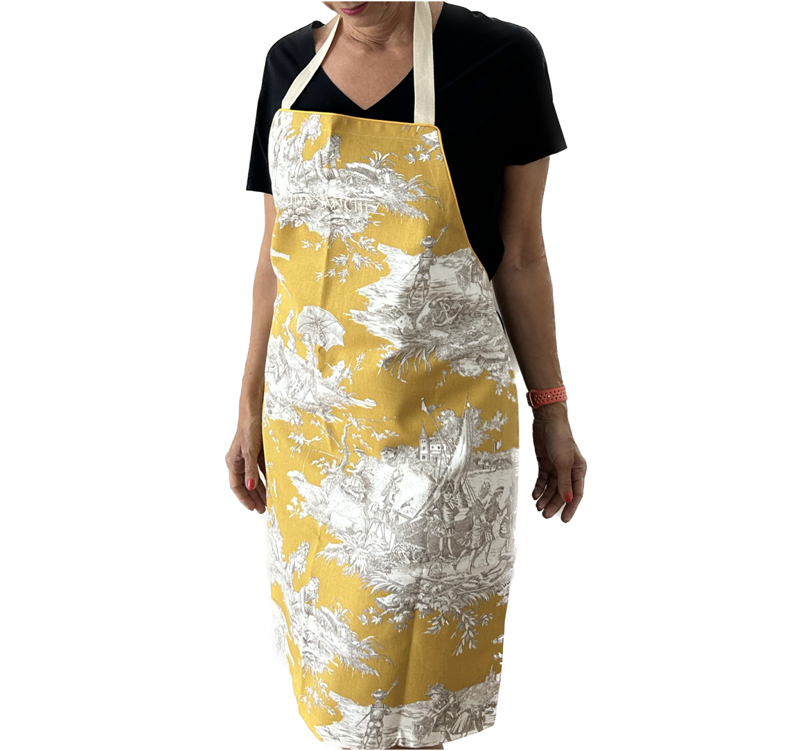 Aida_Sanchez_Apron_mustard Aida Sanchez Home Collection JOILE DE JOUY APRON Schürze Mustard Senf