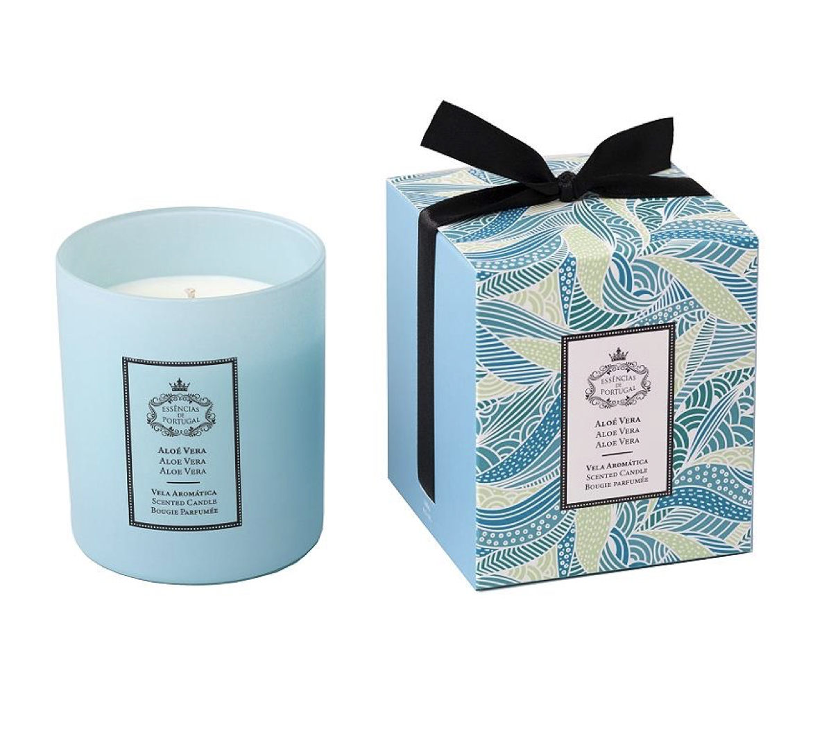 Aloe_Vera_Scented_Candle_Duftkerze_Essencias_Portugal Essências de Portugal ALOE VERA SCENTED CANDLE Duftkerze im Glas 100% veganes Wachs