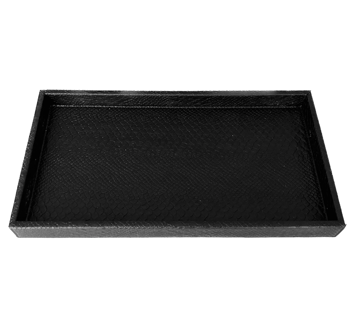 AP-195-A09_Reptiloptik_Vanity_Tablett_schwarz Signature Home Collection PYTHON VANITY TRAY Reptiloptik-Tablett, schwarz
