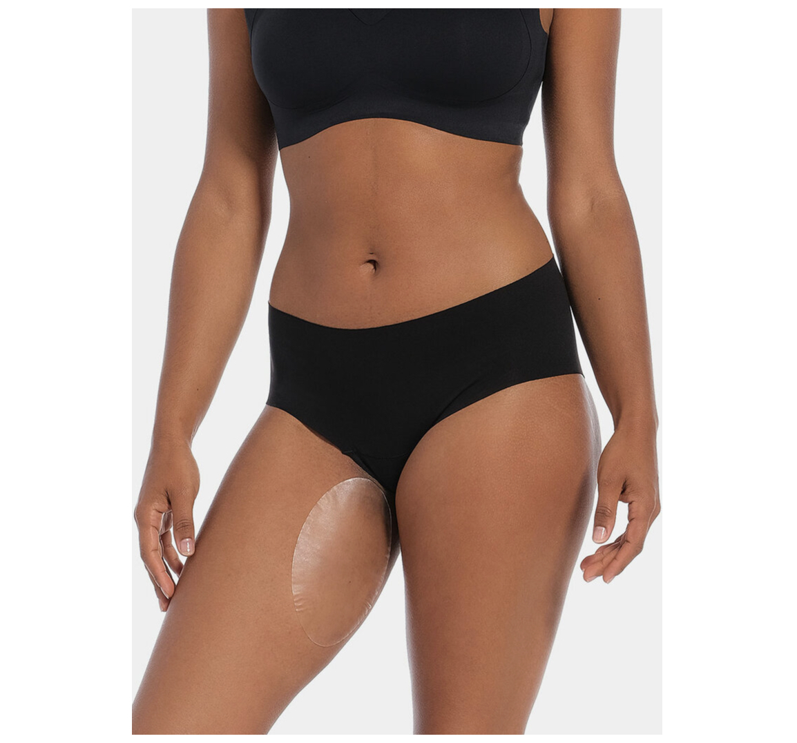35TS_Tape_That_Thigh_Silicone_Magic_Bodyfashion Magic Bodyfashion TAPE THAT THIGH SILICONE Oberschenkelschutzstreifen, 2er Pack (Transparent)