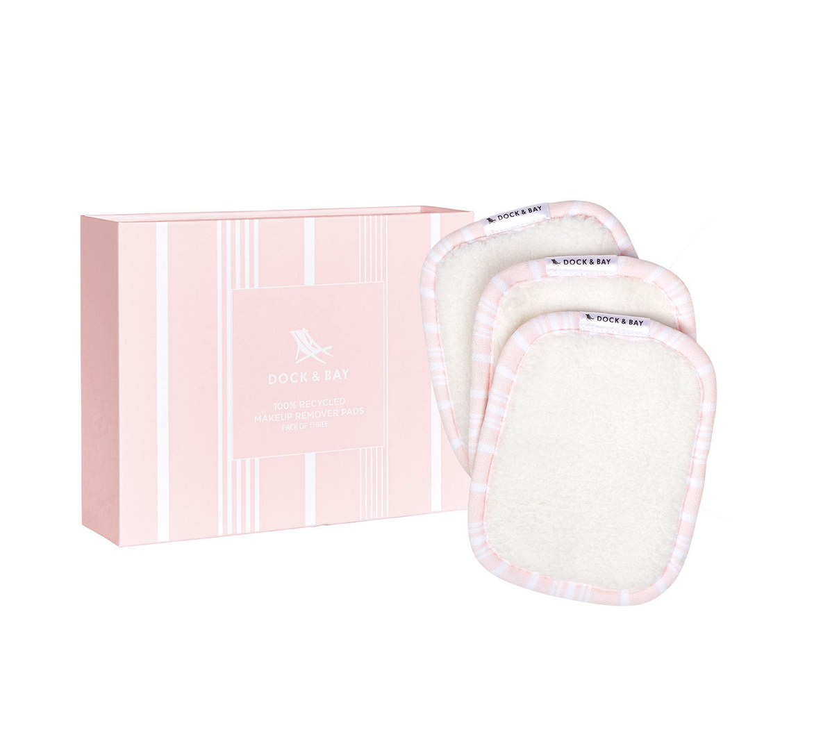 Makeup_Remover_Pads_Peppermint_Pink_Dock_Bay Dock & Bay MAKEUP REMOVER PADS PEPPERMINT PINK Abschmink-/Gesichtsreinigungspads (3er Pack)