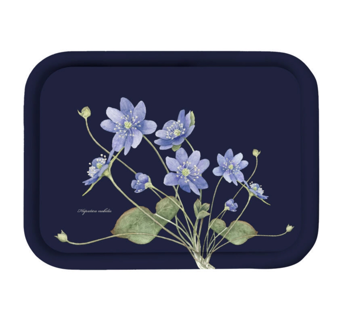 Blue_Anemone_Rectangular_Tray_KoustrupCo Koustrup & Co BLUE ANEMONE SERVING TRAY Serviertablett, rechteckig (27 x 20 cm)