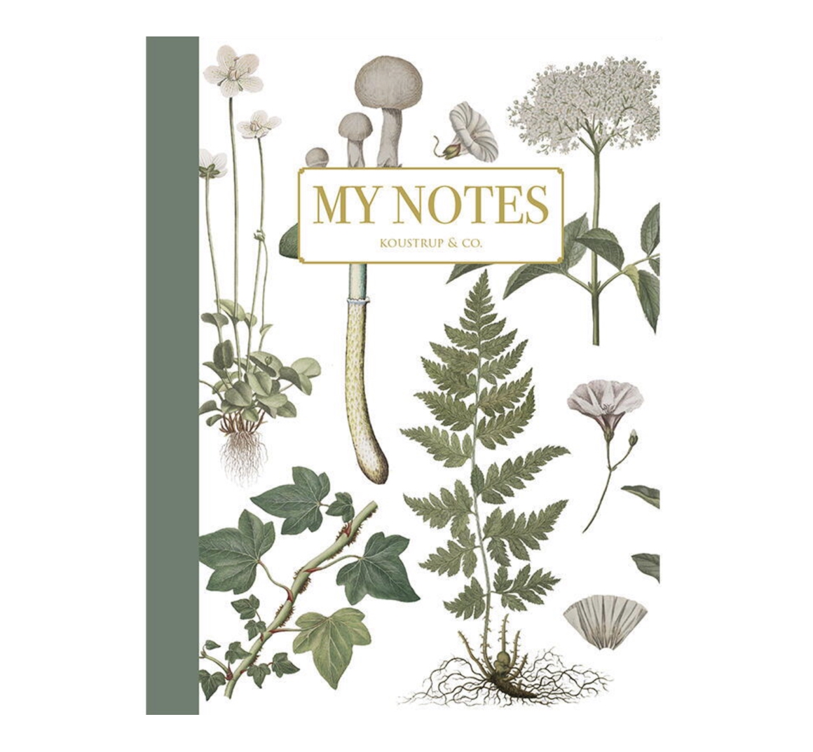 Green_Floral_Notebook_Notizbuch_KoustrupCo Koustrup & Co GREEN FLORAL NOTEBOOK Notizbuch