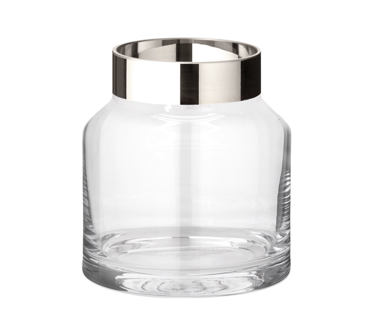 Edzard GABI VASE Kristallglas-Vase mit Platinrand