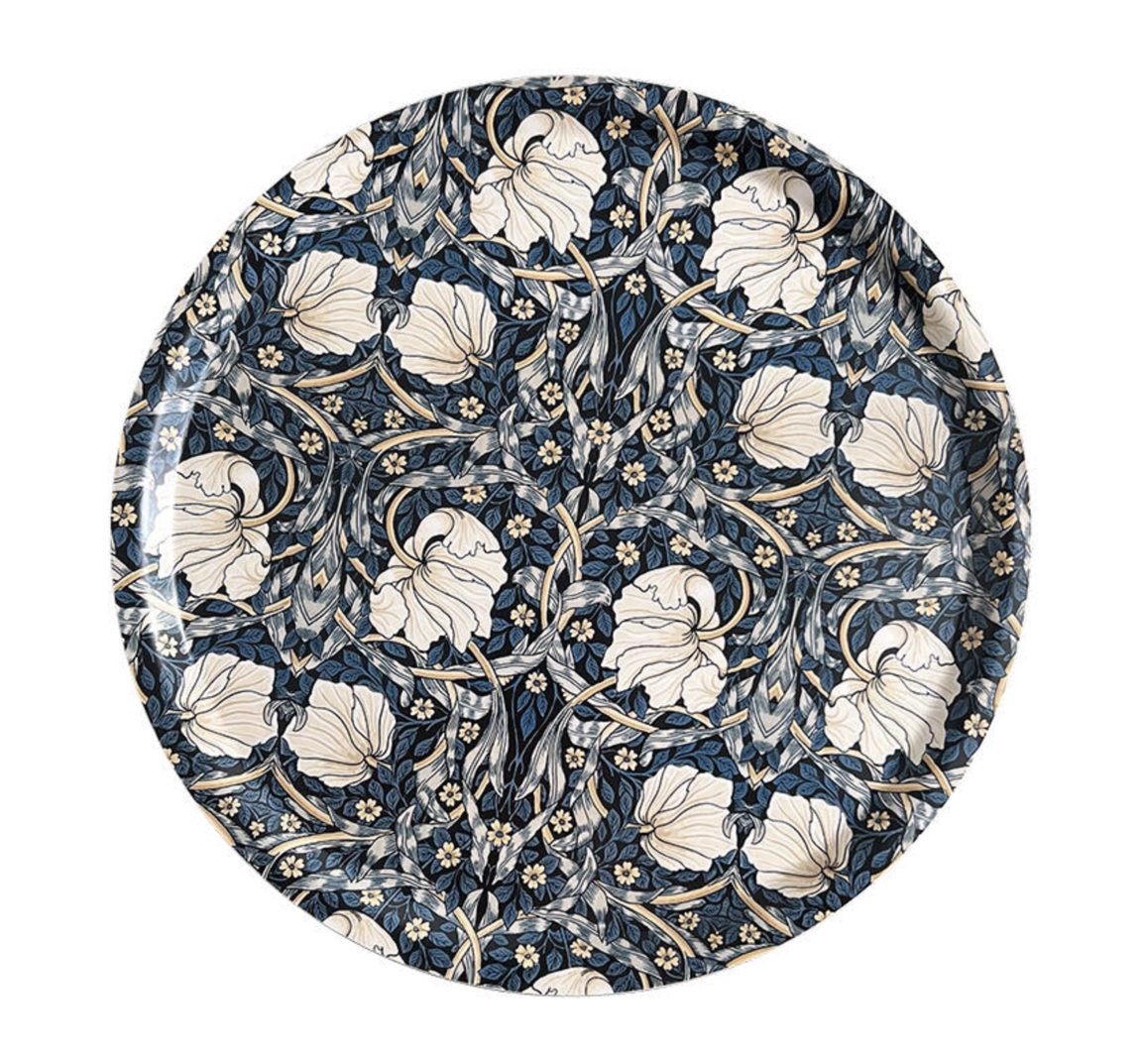 Koustrup & Co WILLIAM MORRIS PIMPERNEL ROUND SERVING TRAY Serviertablett, rund (Ø 38 cm)