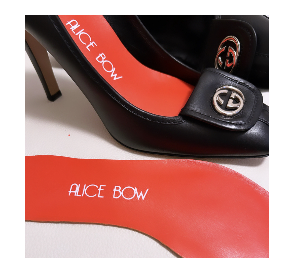 Orange_Bougainvillea_High_Heels_Flats_Alice_Bow2 Alice Bow INSOLES for HIGH HEELS & FLATS Leder-Einlegesohlen Orange Bougainvillea