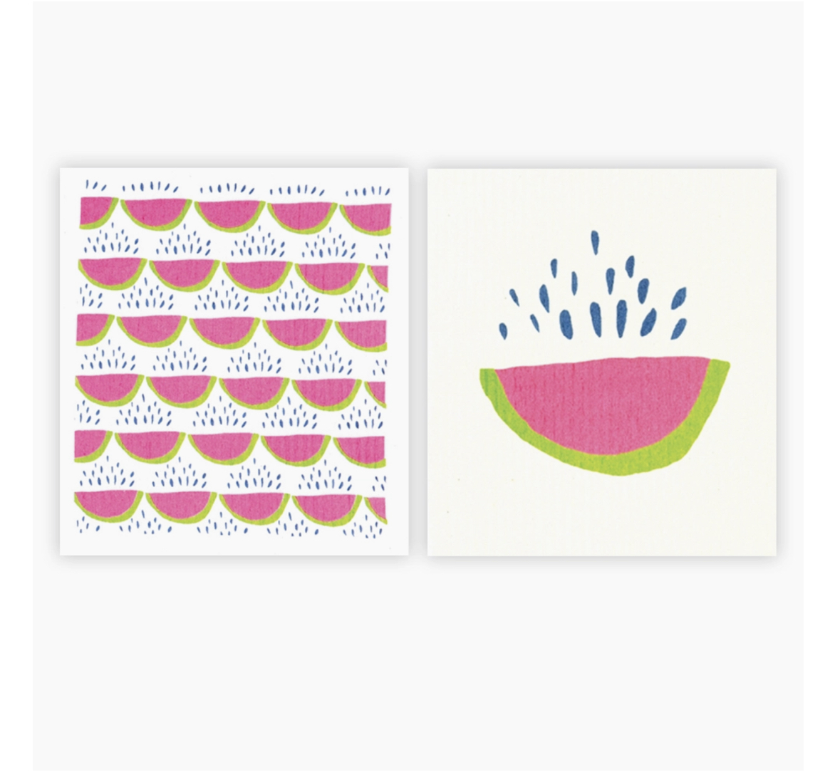 Juicy_Watermelon_Blu_Cloth_RFP rockflowerpaper BLU-CLOTHS JUICY WATERMELON Küchenschwämme, 2er Pack