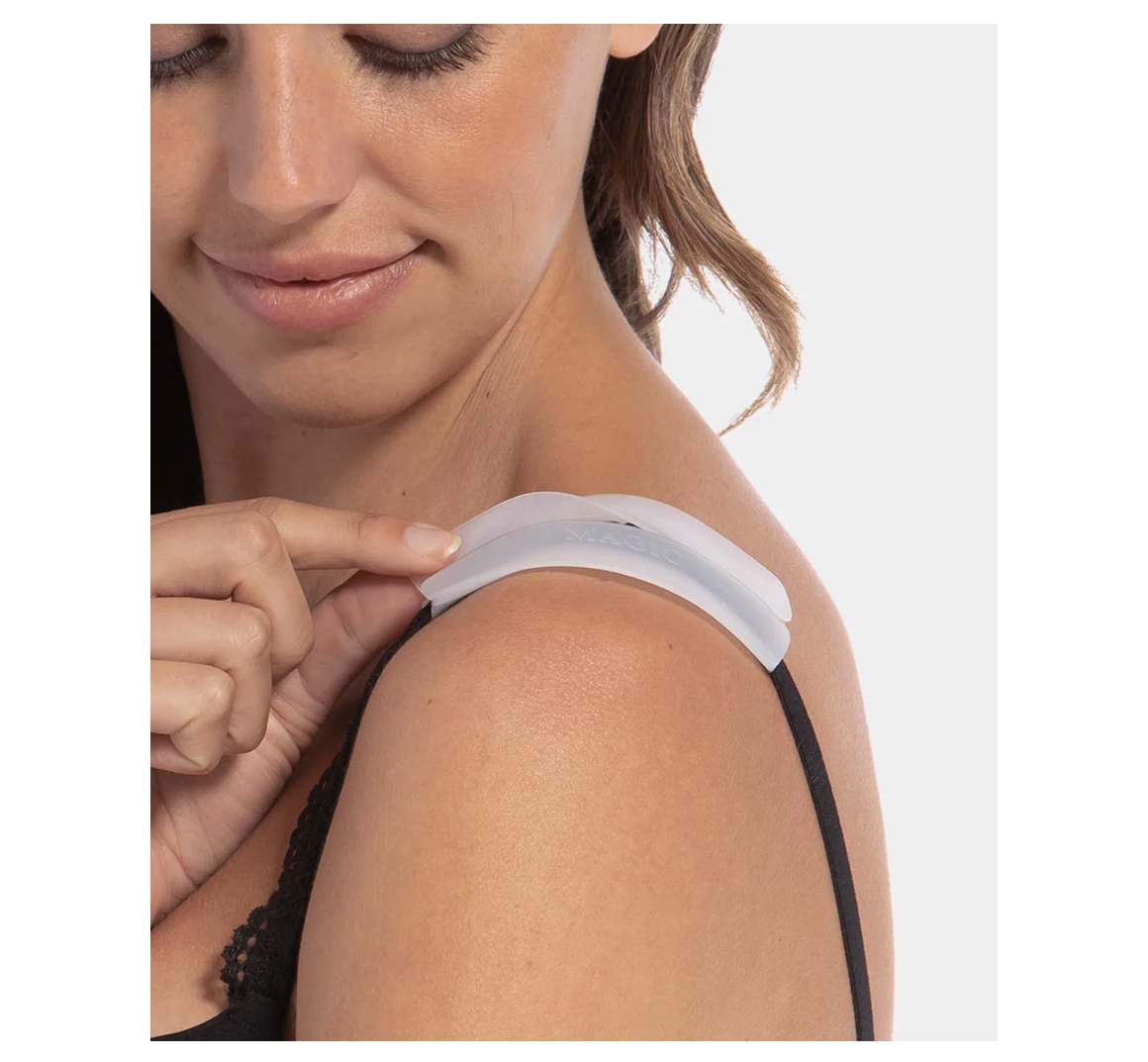 38CS_Comfort_Strap_Clear_Magic_Bodyfashion Magic Bodyfashion COMFORT STRAP Anti-Rutsch-Silikonpolster, BH-Trägerpolster transluzent