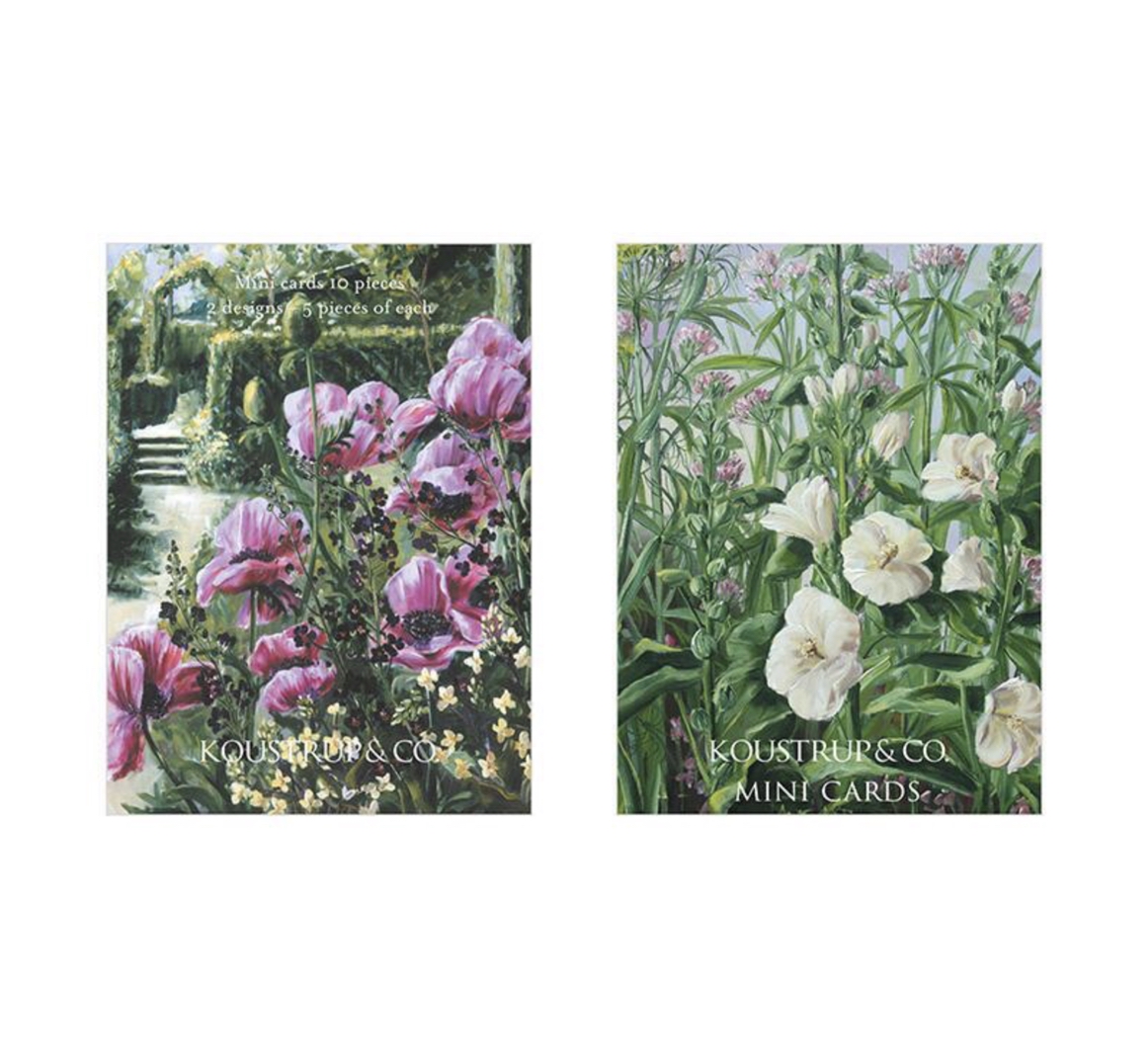Koustrup & Co MINI-CARDS ANNE JUST 2 Minikärtchen (2 Motiven, 10 Kärtchen mit Umschlag)